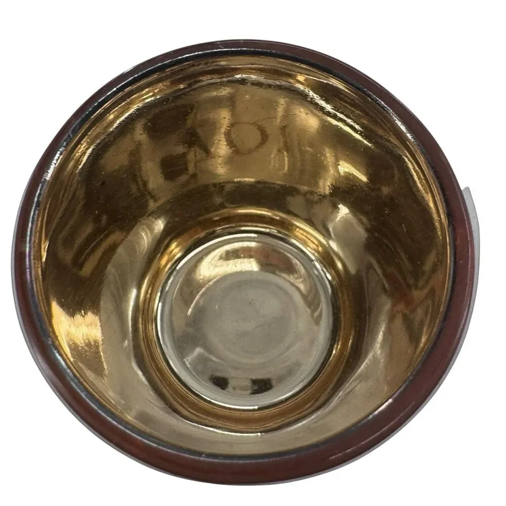Restoration Hardware 3 Christmas Tealight Holders Votive Gold Mirror Finish
